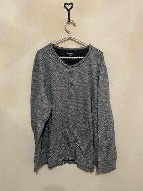 Untuckit Mens Size XXL Shirt Gray Long Sleeve Cotton Top Casual Grey Classic Tee